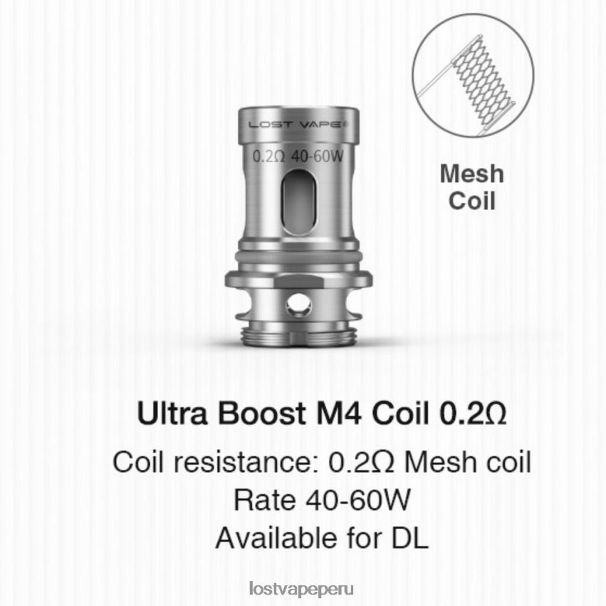 Lost Vape Contact Peru - HZ044349 Lost Vape Ultra bobinas de impulso (paquete de 5) m4 v2 0.2ohm