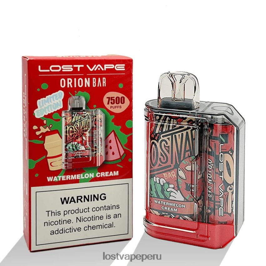 Lost Vape Contact Peru - HZ04499 Lost Vape Orion barra desechable | 7500 bocanadas | 18ml | 50 mg crema de sandia