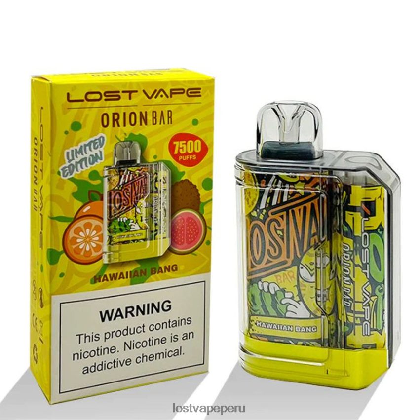 Lost Vape Price Peru - HZ04497 Lost Vape Orion barra desechable | 7500 bocanadas | 18ml | 50 mg explosión hawaiana