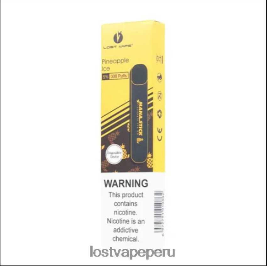 Lost Vape Disposable - HZ044526 Lost Vape Mana palo desechable | 300 bocanadas | 1,2 ml hielo de piña 5%