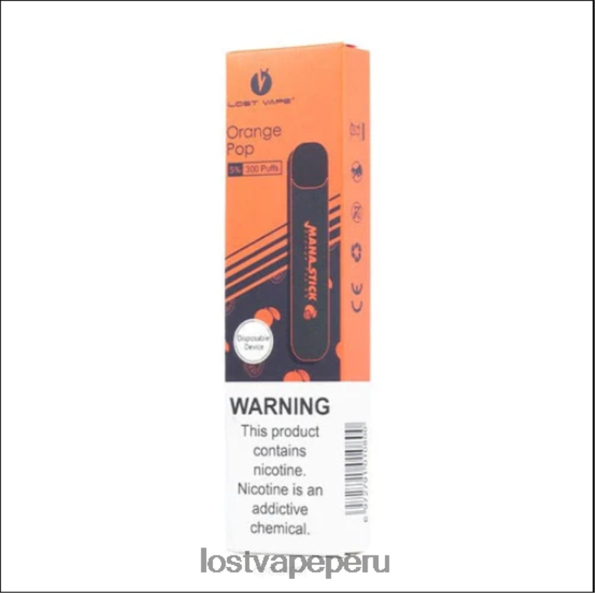 Lost Vape Precio - HZ044523 Lost Vape Mana palo desechable | 300 bocanadas | 1,2 ml pop de naranja 5%