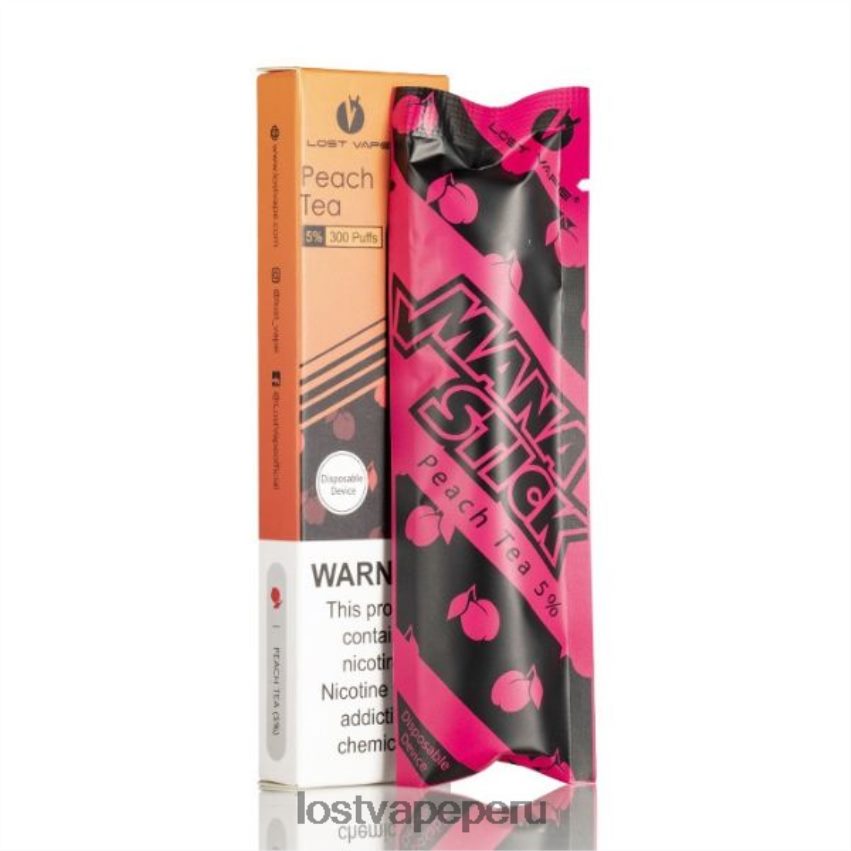 Lost Vape Review Peru - HZ044525 Lost Vape Mana palo desechable | 300 bocanadas | 1,2 ml té de melocotón 5%