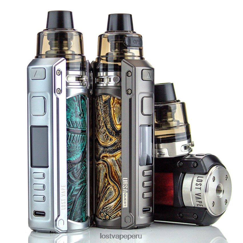 Lost Vape Disposable - HZ044196 Lost Vape URSA Quest kit múltiple | 100w madera inox/corazon morado