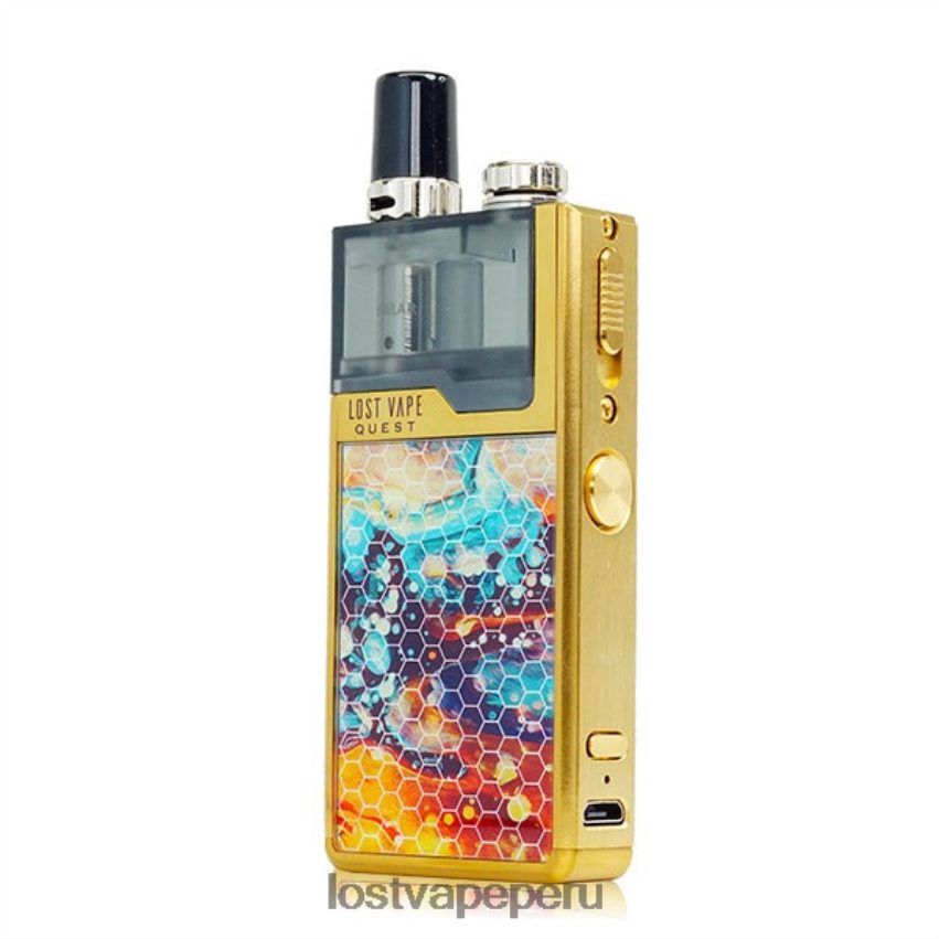Lost Vape Peru - HZ044471 Lost Vape Quest kit completo del dispositivo orion q pod dorado/deslumbrante