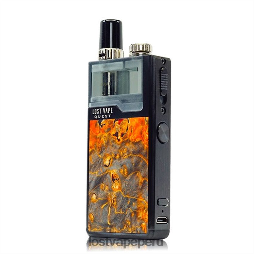 Lost Vape Review Peru - HZ044475 Lost Vape Quest kit completo del dispositivo orion q pod madera de puñal negro/ocre