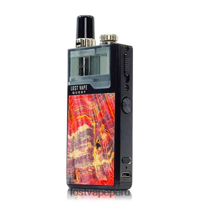 Lost Vape Wholesale - HZ044474 Lost Vape Quest kit completo del dispositivo orion q pod madera negra/roja