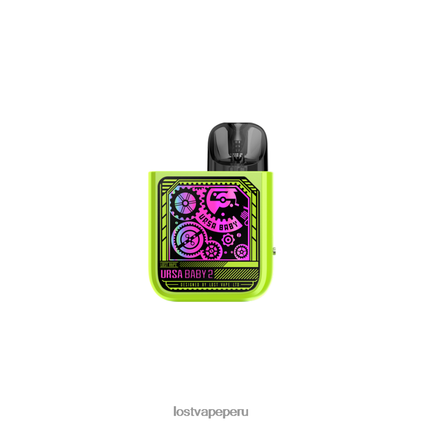 Lost Vape Disposable - HZ044356 Lost Vape URSA Baby 2 equipos | sistema de cápsulas pop verde/engranaje del tiempo