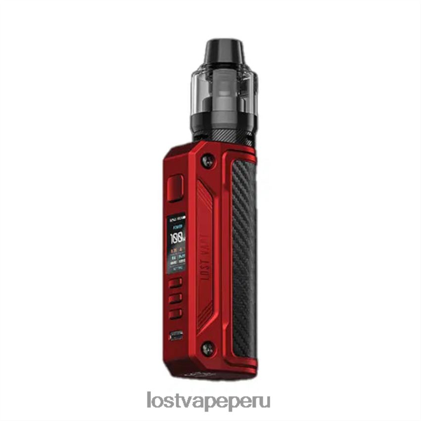 Lost Vape Lima - HZ044172 Lost Vape Thelema kit solo de 100w rojo mate/fibra de carbono