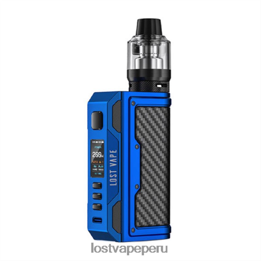 Lost Vape Pods Near Me - HZ044138 Lost Vape Thelema kit de búsqueda de 200w azul mate/fibra de carbono