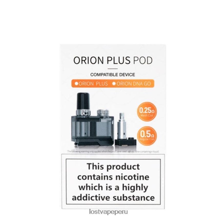 Lost Vape Price Peru - HZ044407 Lost Vape Orion más paquete de cartuchos de cápsulas de ADN | incluye 2 bobinas regular